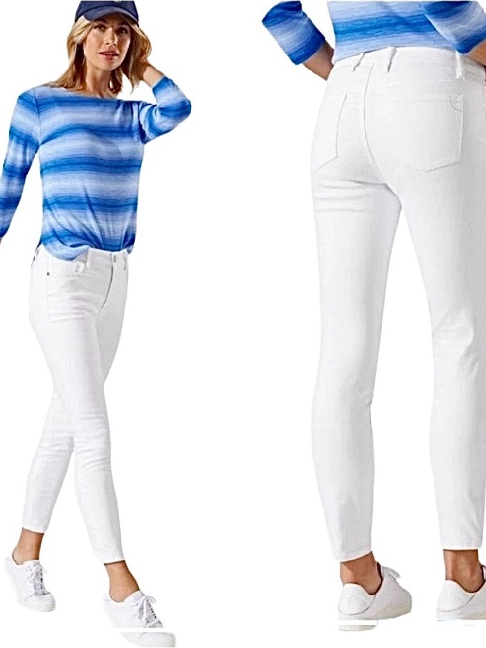 NWOT Tommy Bahama Ella Twill High Rise Ankle Jeans White Size 4 28